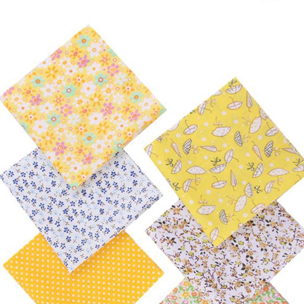 2 Packs Fashion Pattern Cloth Creative DIY Cloth Cloth Accessory for Cushion Pillow Tablecloth (Yellow, 7 Pieces/Pack)