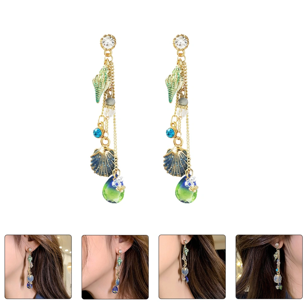 1 Pair Summer Ear Studs Decorative Beach Themed Earrings Decorative Earring