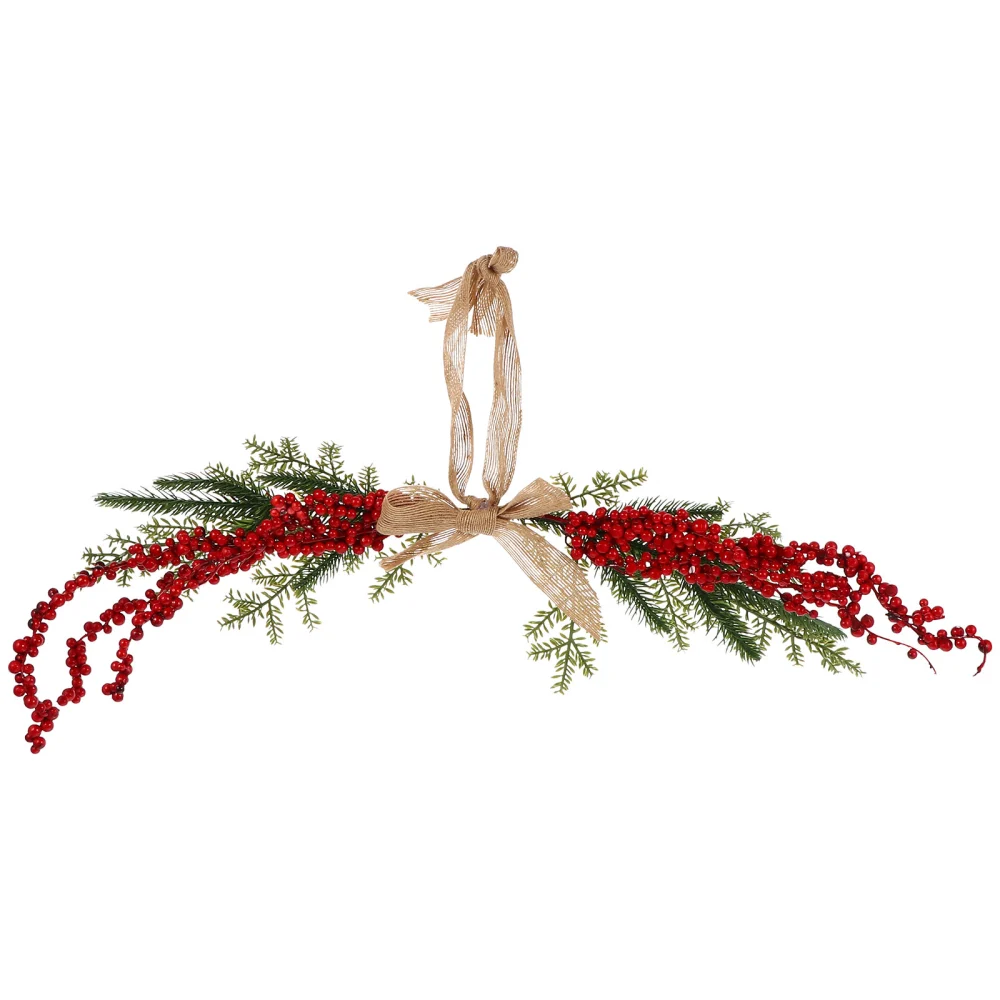 Christmas Wreath Adornment Red Berries Wreath Hanging Garland Home Decoration