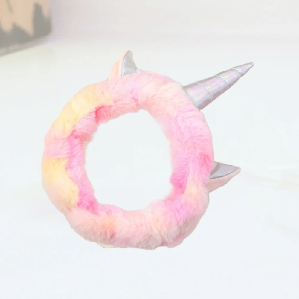 Unicorn Hair Bands Lovely Headwear Headdress Hair Accessories Party Favors Supplies for Women Female Girls (Pink and Yellow)