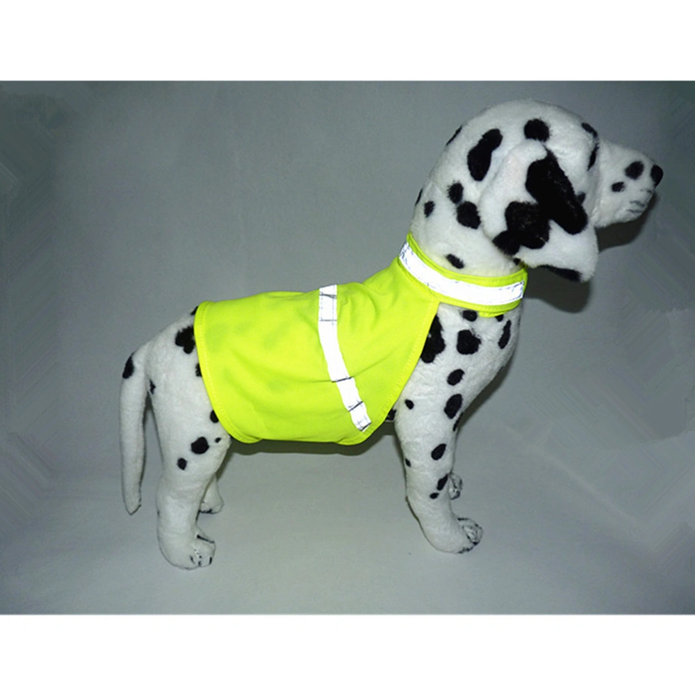 Dog Reflective Safety Vest High Visibility Breathable Dog Summer Clothes for Walking Running Hiking (Fluorescent Yellow-S)