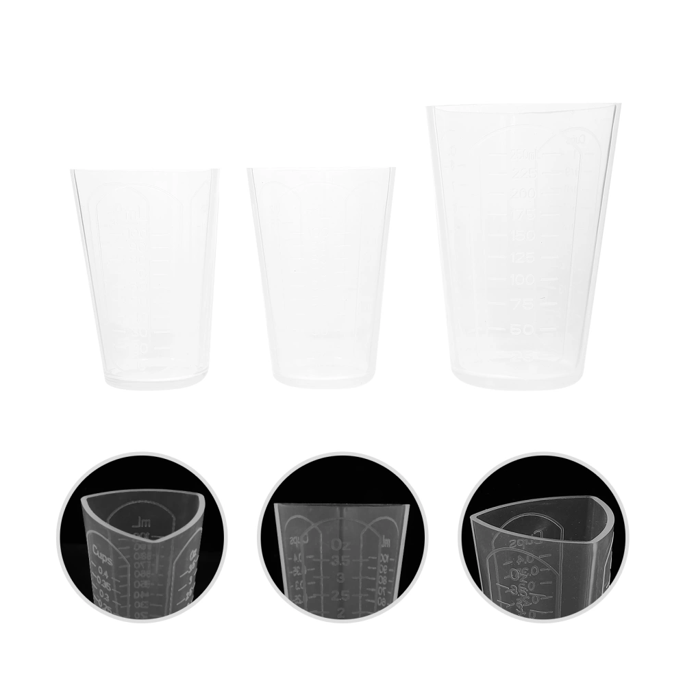 3pcs Measuring Cups DIY Glue Mixing Cups Multifunctional Measuring Cups