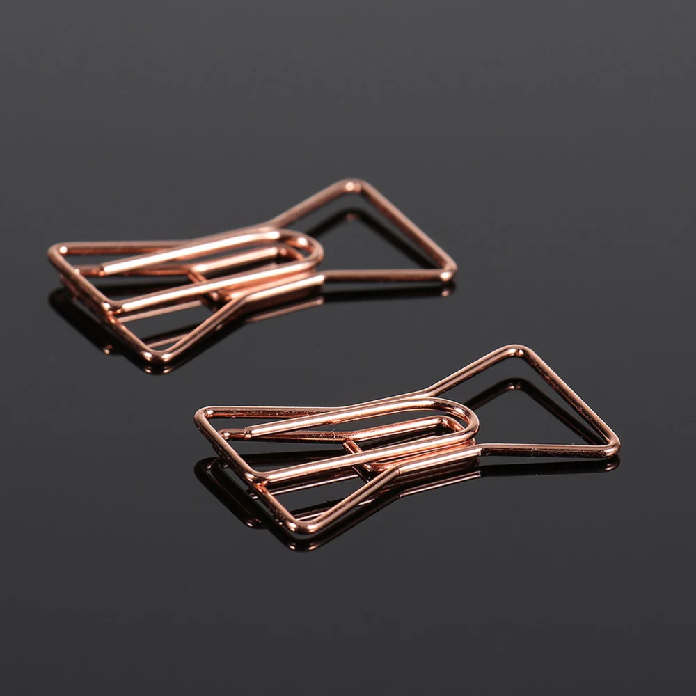 20Pcs Bowtie Paper Clips Metal Office Clips Decorative Paper Clips Book Markers