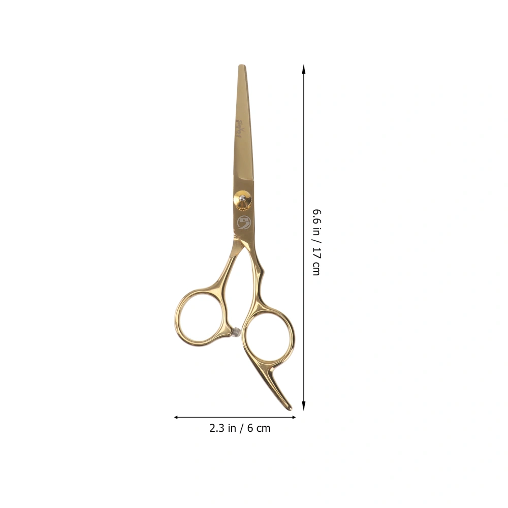 1Pc Stainless Steel Hairdressing Scissor Practical Barber Shop Scissor Golden