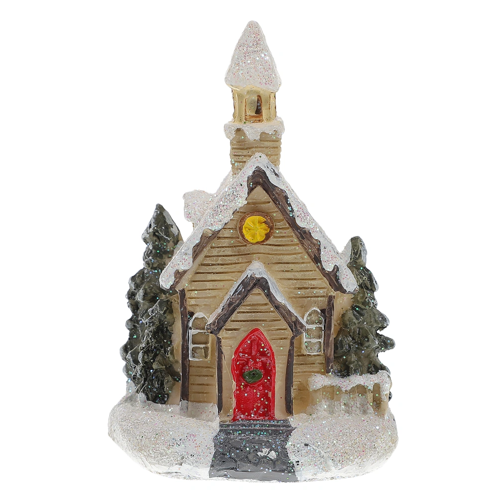 Christmas Lighted Mini House Miniature Village Houses Micro Landscape Decoration