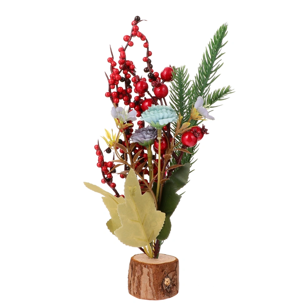 1pc Festival Mini Christmas Tree Adornment Desktop Ornament Home Decor