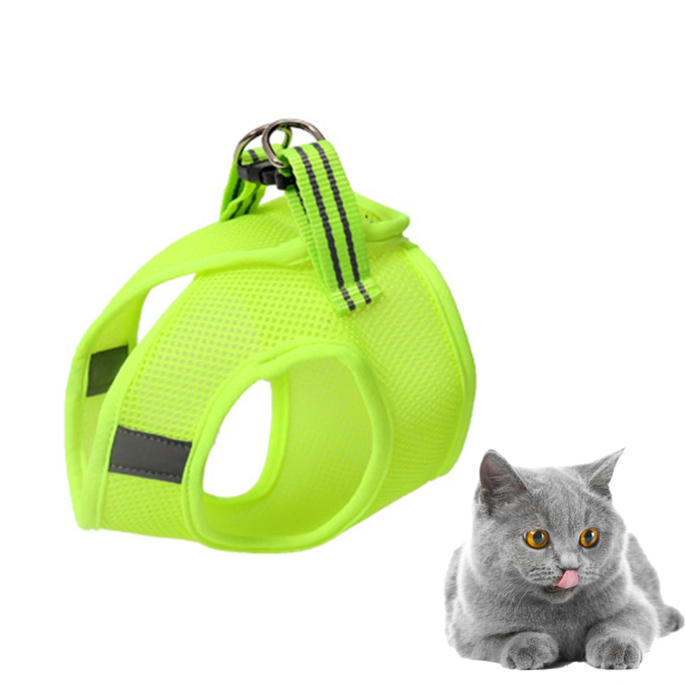 Vest Type Pet Harnesses Breathable Pet Pulling Strap Cat Harnesses Creative Cat Chest Straps (Fruit Green, Size XS)