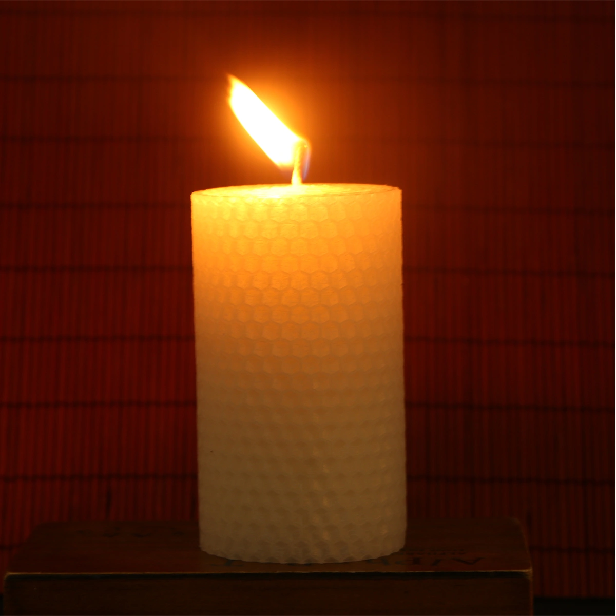1PC Honeycomb Candles Morandi Color Wax Candle Tall Cylindrical Candle Household Candle (Beige Tall Style)