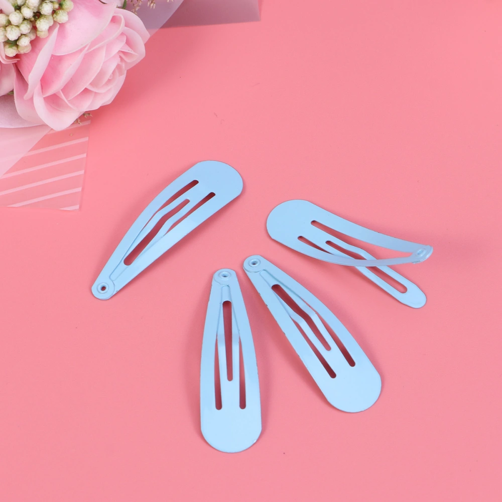 50pcs Simple Metal Hair Clip Hair Pin Hair Styling Tool Bobby Pin Barrette Sets for Kids Children (Light Blue)