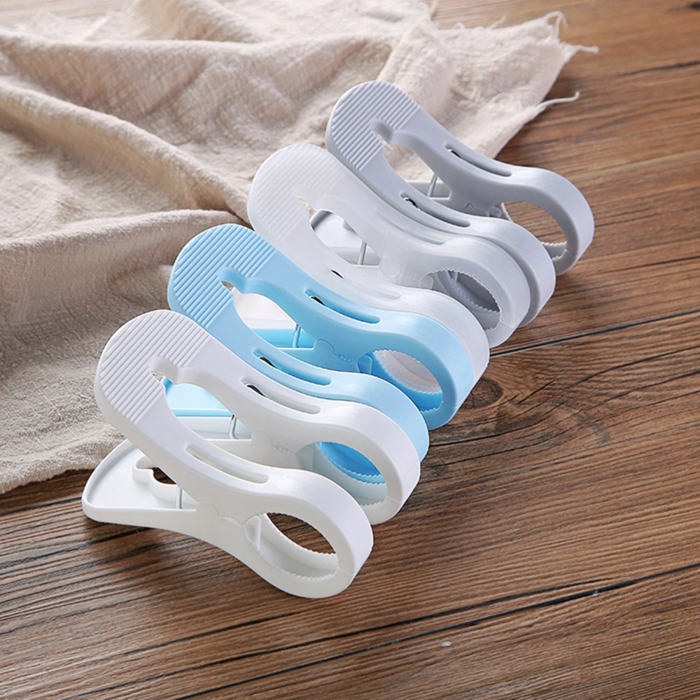 Multifunctional Large Plastic Clip Clothespin Windproof Non-Slip Quilt Clothes Laundry Clips (White)