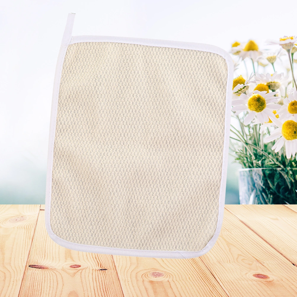 5pcs Exfoliating Wash Cloth Square Bath Cloth Quick Dry Scrub Face Cloth with Short Loop