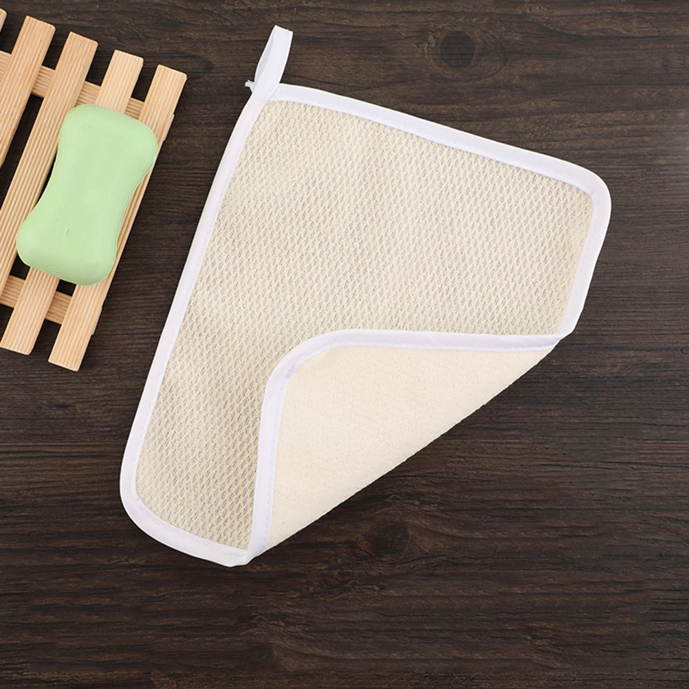 5pcs Exfoliating Wash Cloth Square Bath Cloth Quick Dry Scrub Face Cloth with Short Loop