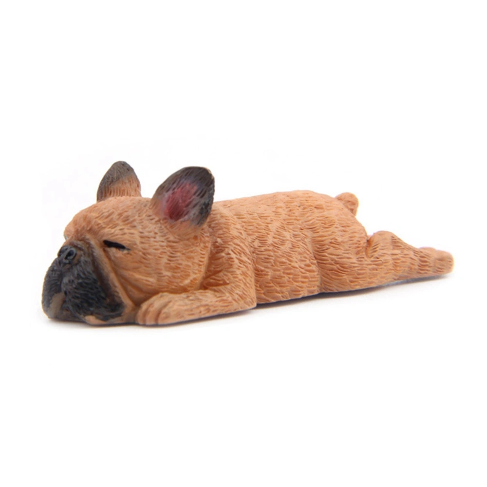 3D French Magnet Sleeping Dog Refrigerator Whiteboard Magnets for Office Home Decoration (Dark Brown)