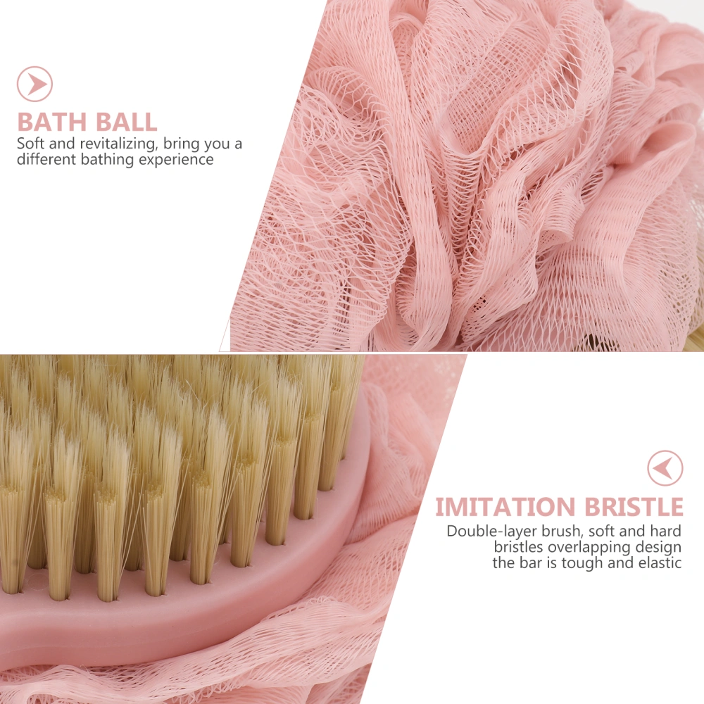 1 Set Bath Flower Bathing Brush Set Bath Imitation Bristle Brush Set (Pink)