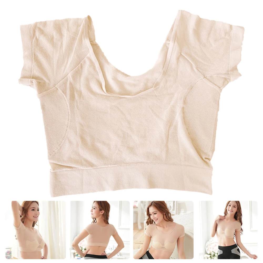 1Pc Underarm Sweat Pad Vest Thin Underwear Vest Armpit Sweat Guard (Complexion)