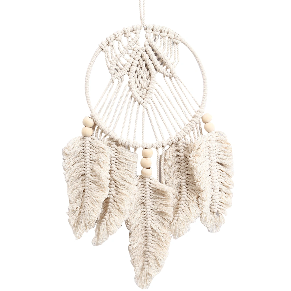 1pc Hanging Dream Catcher Beige Color Dream Catcher Girl Home Wall Decoration