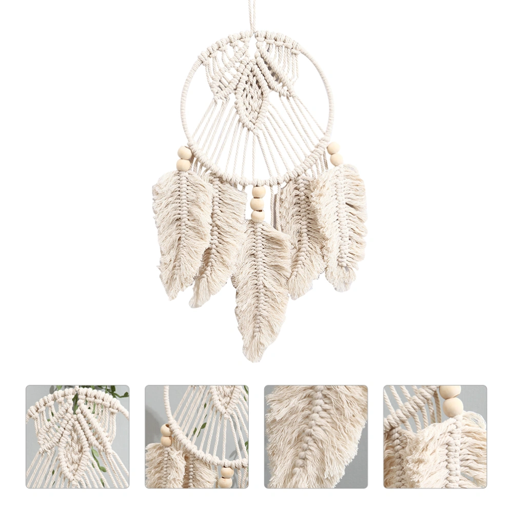 1pc Hanging Dream Catcher Beige Color Dream Catcher Girl Home Wall Decoration