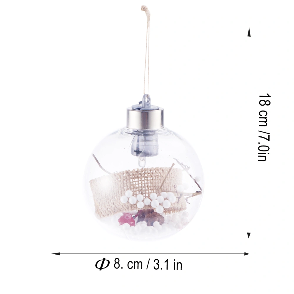 Christmas Tree Decoration LED Bulb Decorative Fairy Light Clear Ball Hanging Ornament Garden Patio Home Party Xmas Festival Decor With Coarse Cloth