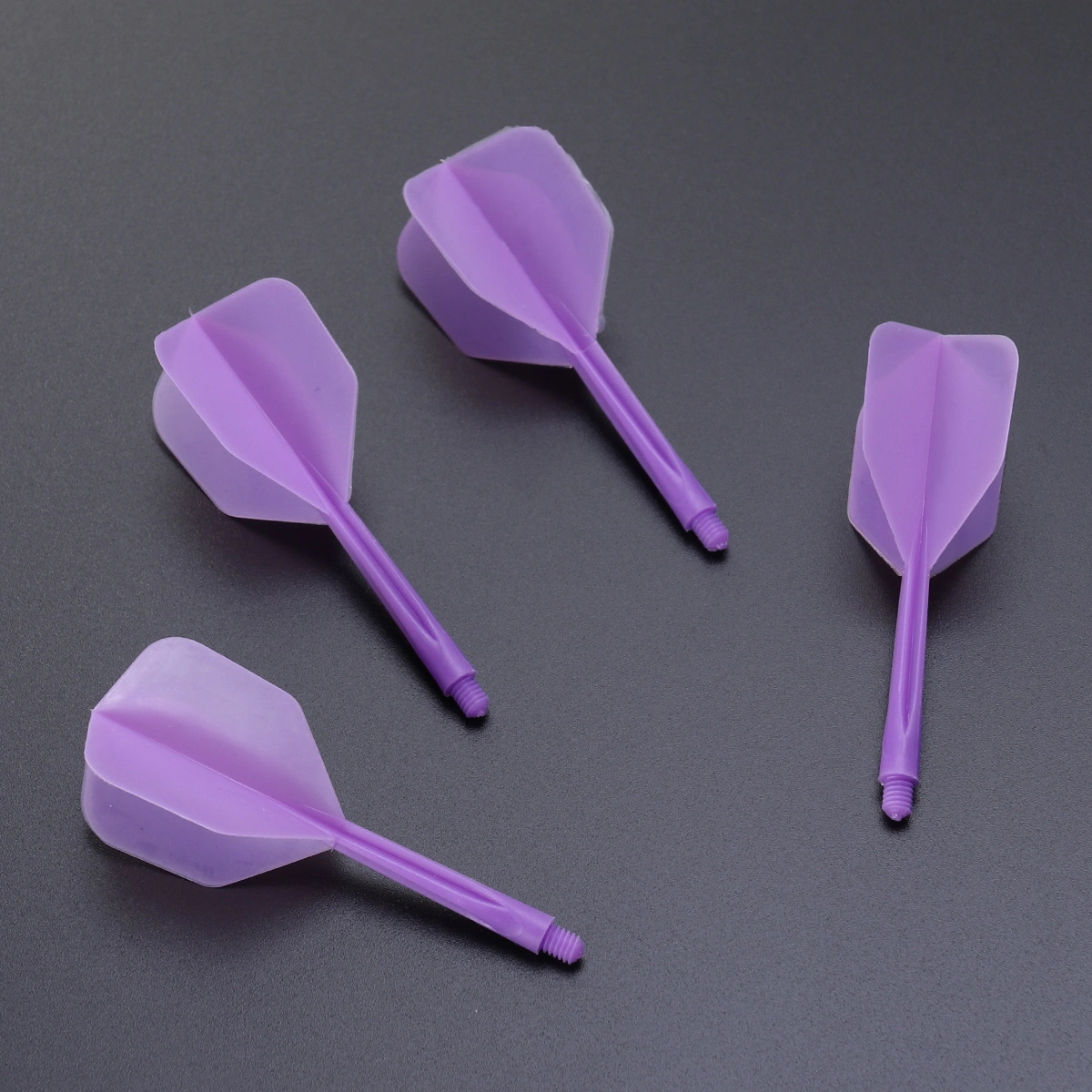 4 Pcs Transparent Fine Thread Dart Flights Darts Accessory Outdoor and Indoor Sports Dart Tail Wings (Fine and Small Thread, Violet)