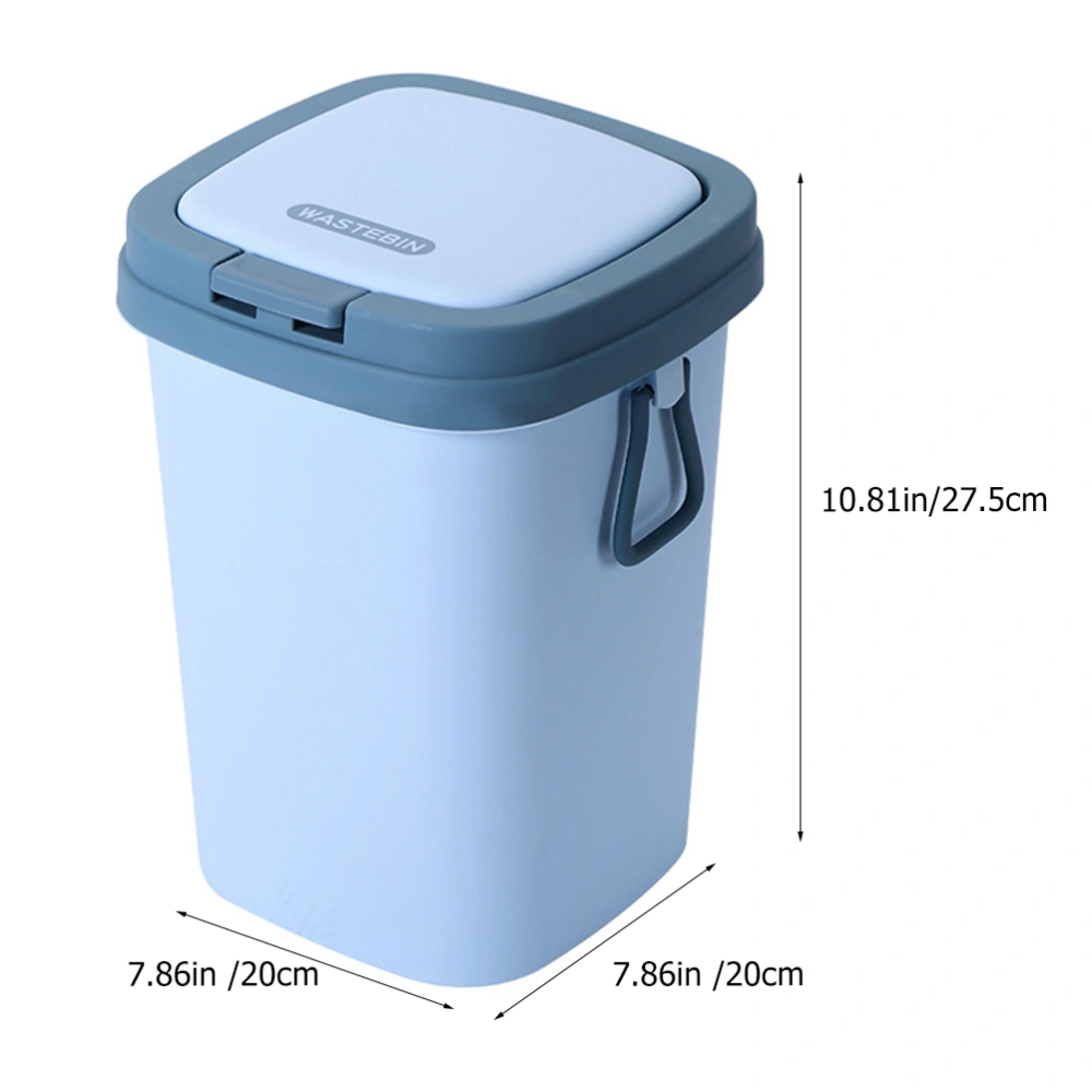 Nordic Style Small Trash Can Household Portable Waste Bin Press Type Practical Garbage Storage Can With Lid