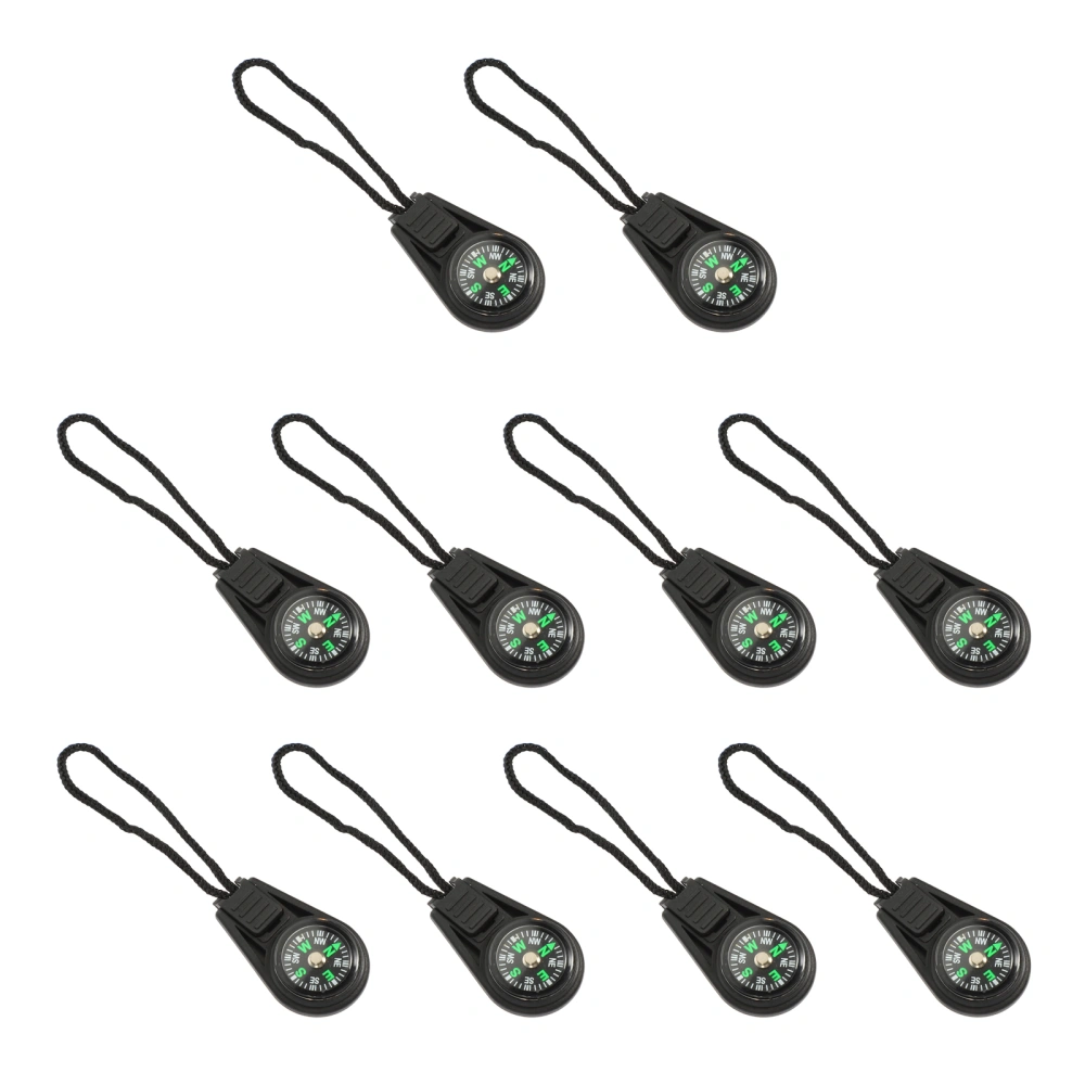 10Pcs Outdoor Hiking Compasses Wear-resistant Survival Compasses Convenient Pocket Compasses