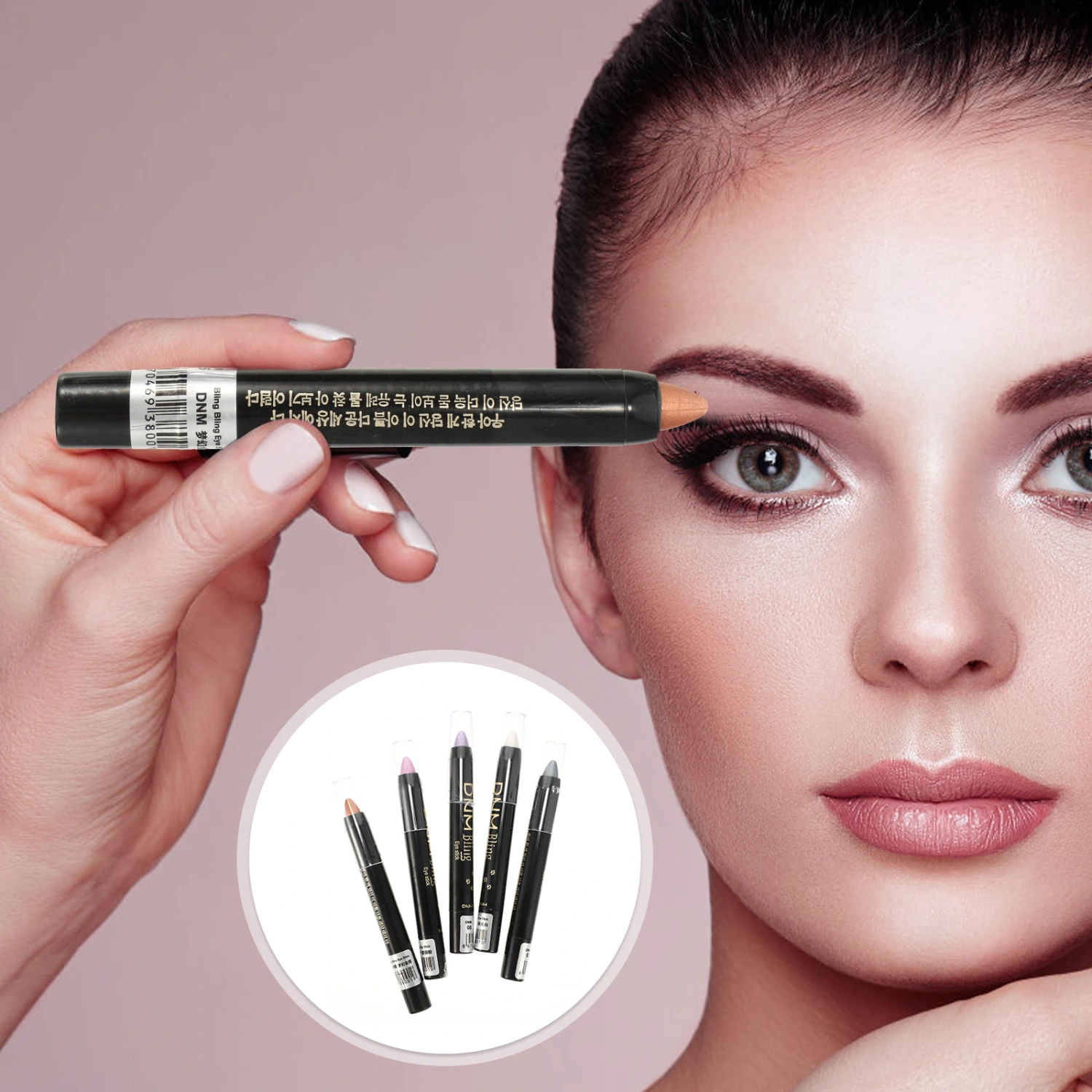 5pcs Colorful Eyeshadow Stick Glitter Shimmer Eyeshadow Pens Girl Makeup Pens