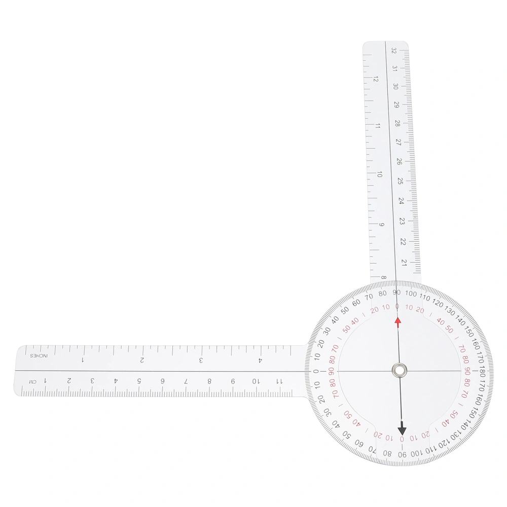 1pc Angle Ruler Goniometer Ruler Plastic Goniometer Protractor for Measurement