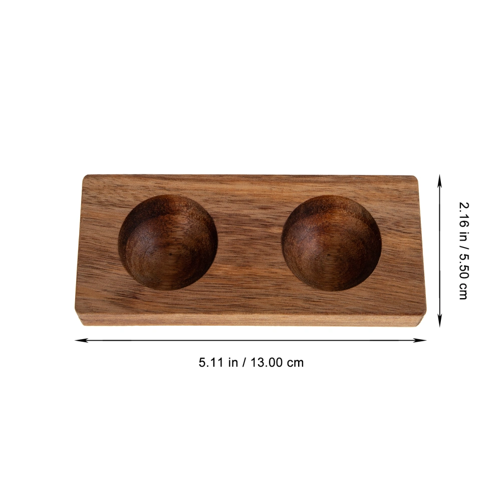 2pcs Wooden Egg Holder Refrigerator Egg Storage Tray Wooden Egg Containers