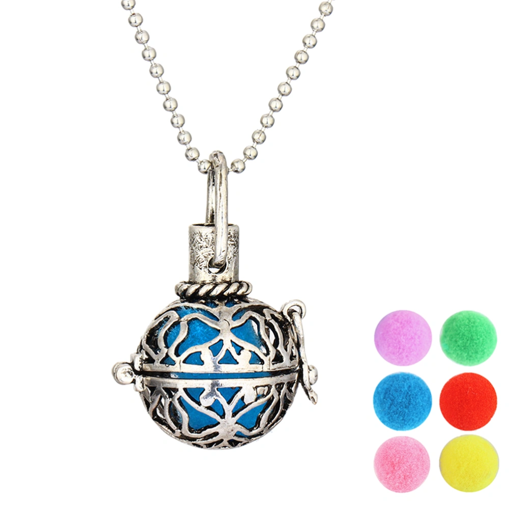 Essential Oil Diffuser Pendant Aromatherapy Necklace Round Locket Pendant with 6 Color Pads