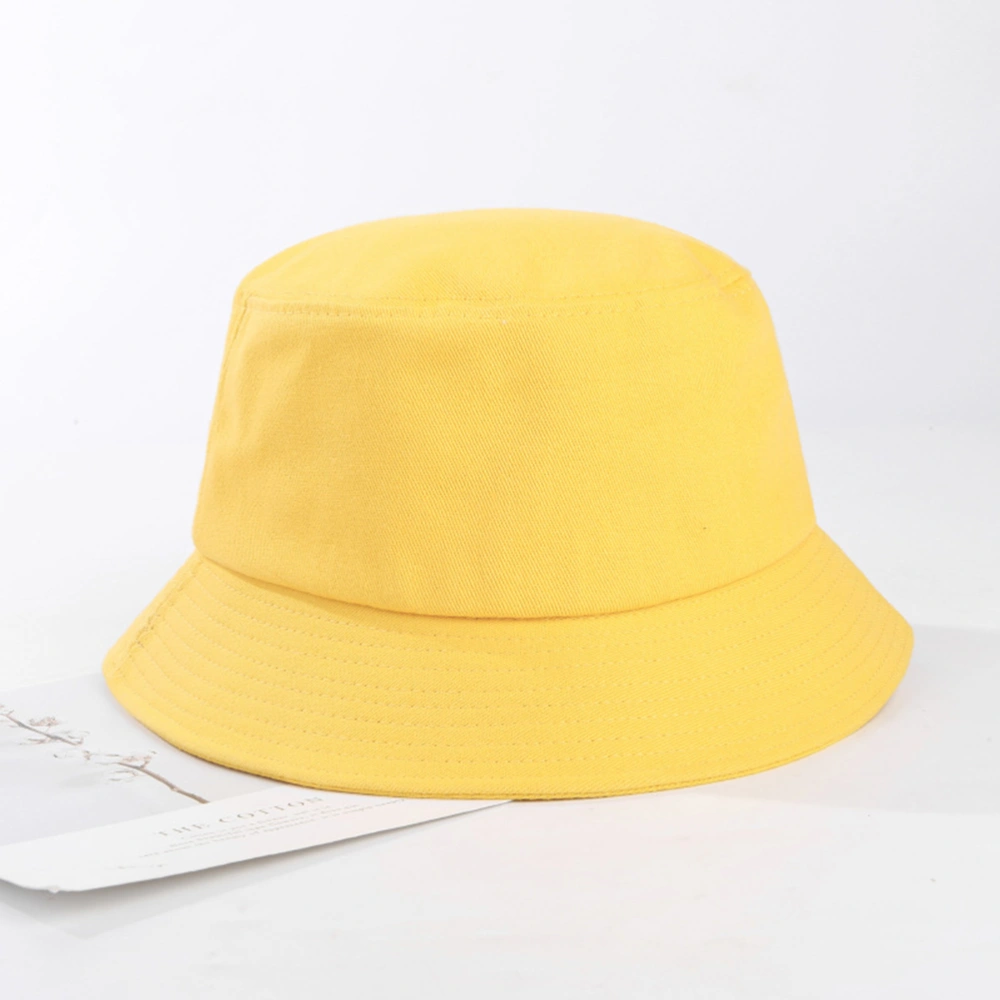 Women Men Sun Hat Outdoor UV Protection Summer Fisherman Hat Bucket Hat Summer Beach Sun Protection (Yellow)