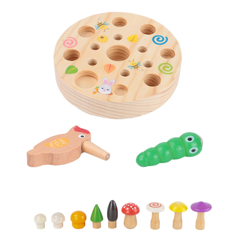 1 Set of Wooden Kids Educational Toy Insects Catching Educational Toy for Kids