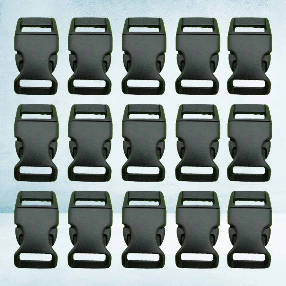 20pcs Plastic Release Buckle Small Insert Buckle Adjustable Buckle Safety Belt Lock Catch (20mm)