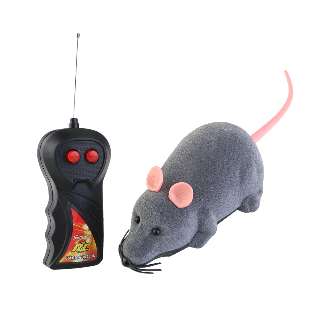 ROSENICE Simulation Plush Mouse Mice Kids Toys Gift for Cat Dog White Ear (Gray)