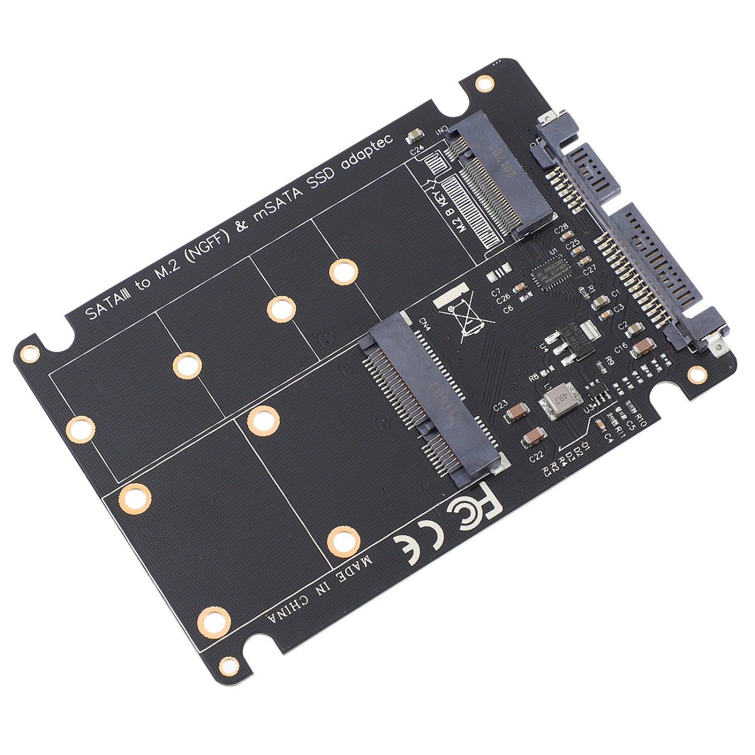 M.2 B-Key to SATA III Adapter mSATA to SATA III Adapter Supply for Computer