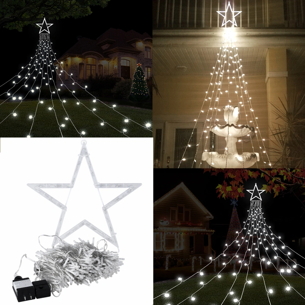 YUNLIGHTS LED Star String Light Fairy Decorative String Light for Christmas Wedding Holiday Party Garden Yard Decoration with US Plug