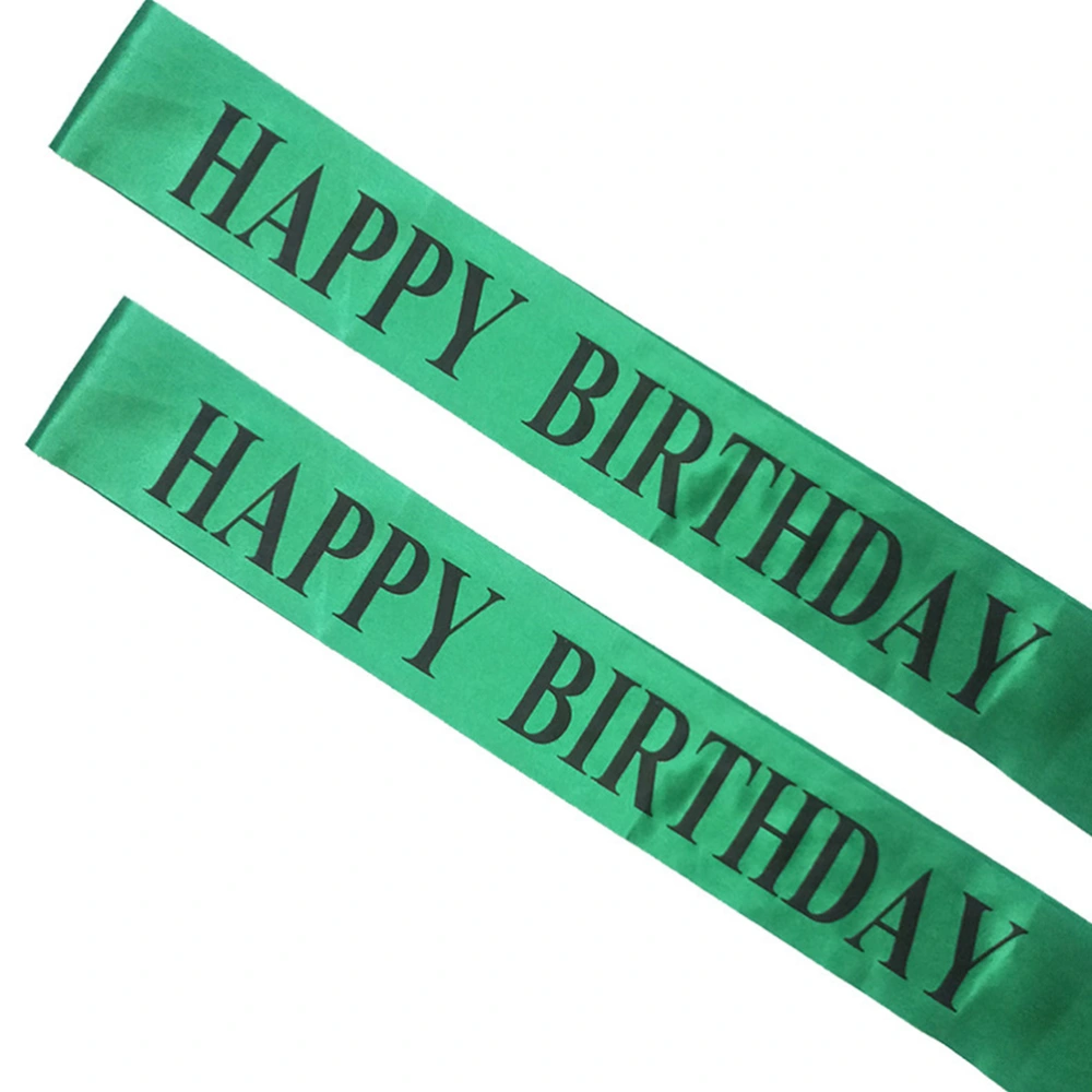 1pc Birthday Shoulder Strap Girl Birthday Party Etiquette Belt Birthday Sash for Kids Adults (Green)