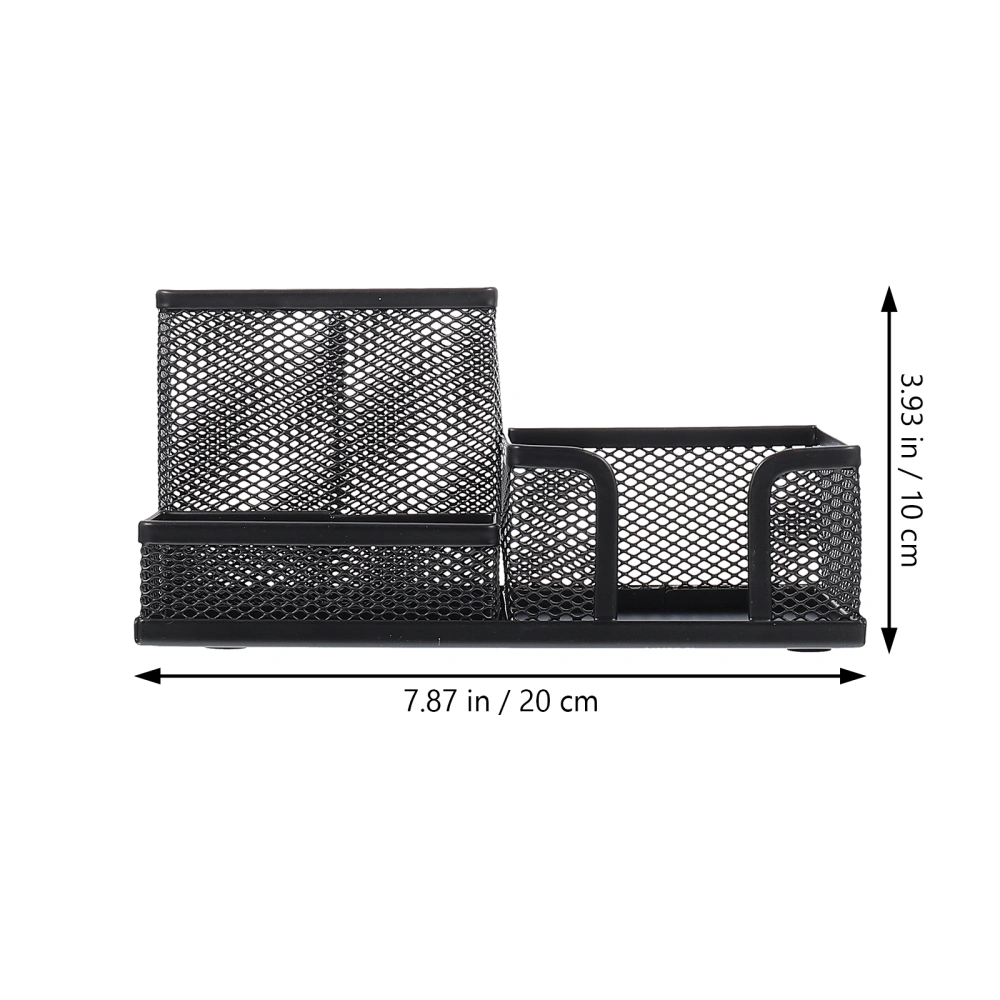 3pcs Metal Pen Holder Iron Mesh Pen Holder Office Desktop Pen Holder Storage Box