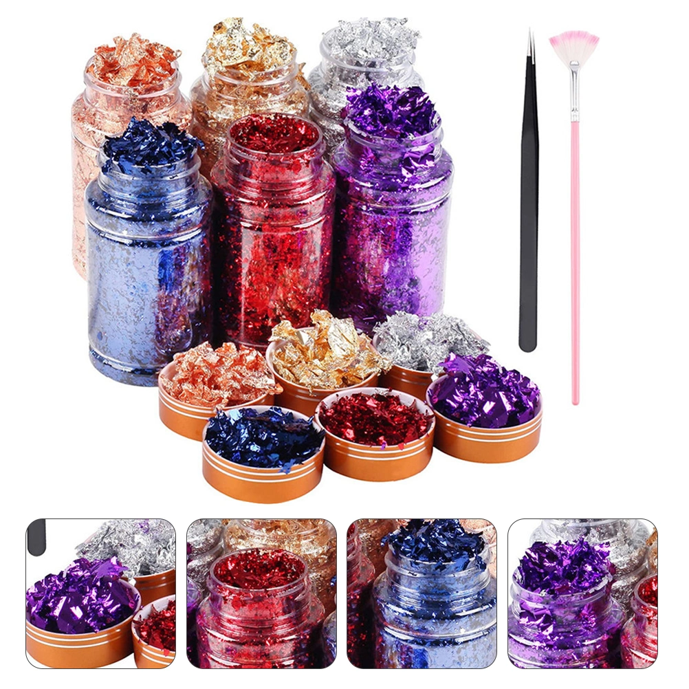 1Set Nail Art Foil Glitter Nail Sequins DIY Nail Decor Stickers Nail Supplies