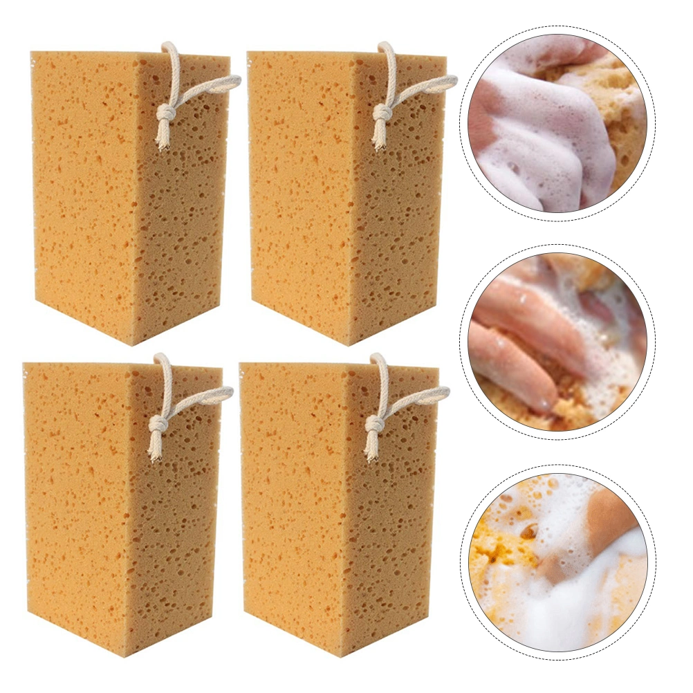 4pcs Car Washing Sponge Auto Cleaning Beauty Waxing Sponge Car Accessories
