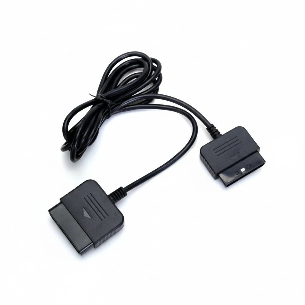 Game Controller Extension Cable Cord for Playstation 2 (Black)