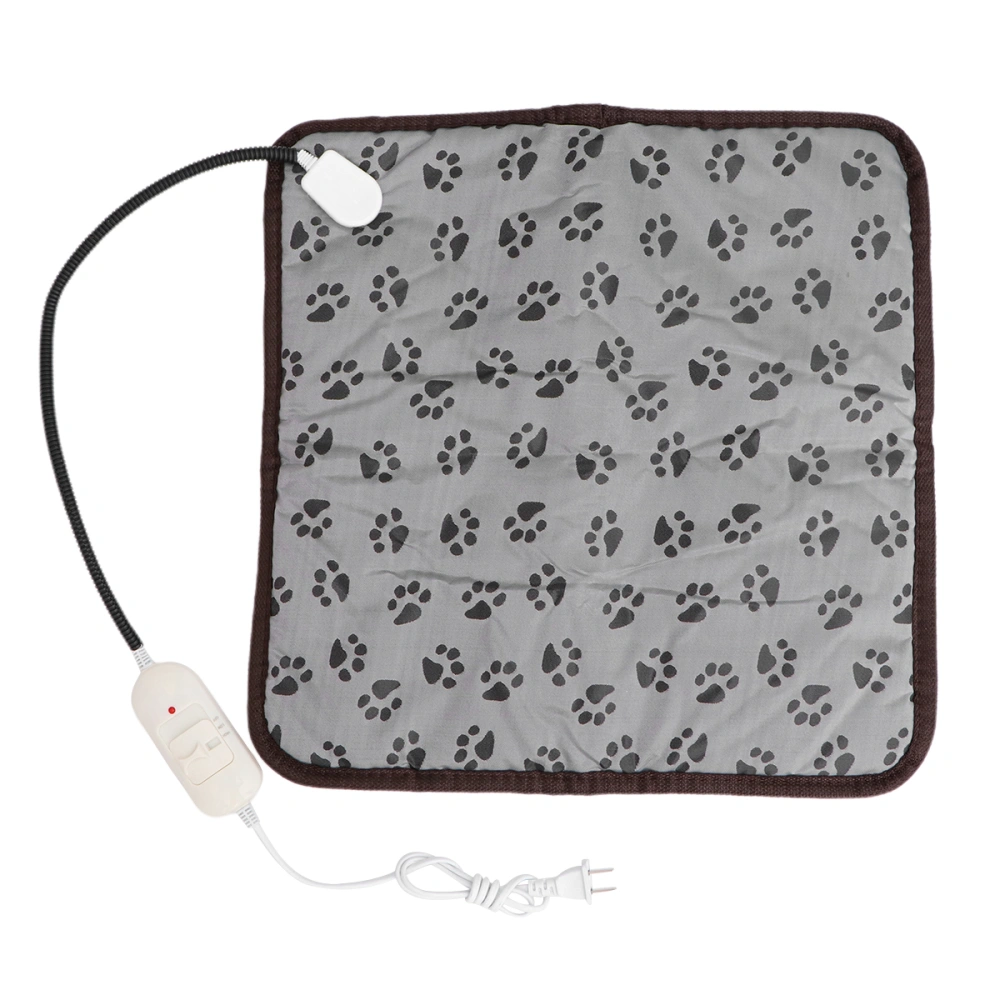 Pet Heating Pad Electric Cat Dog Heater Bed Mat Paw Pattern Chew Resistant Cord Cushion with US Plug