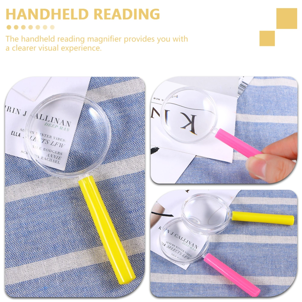 11pcs Children Teaching Magnifying Glasses Observation Magnifiers (Random Color)