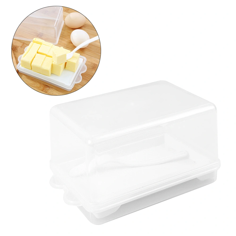 Clear Butter Box Cheese Crisper Sealed Storage Box Kitchen Preservation Box Sealed Crisper Butter Container with Butter Cutter