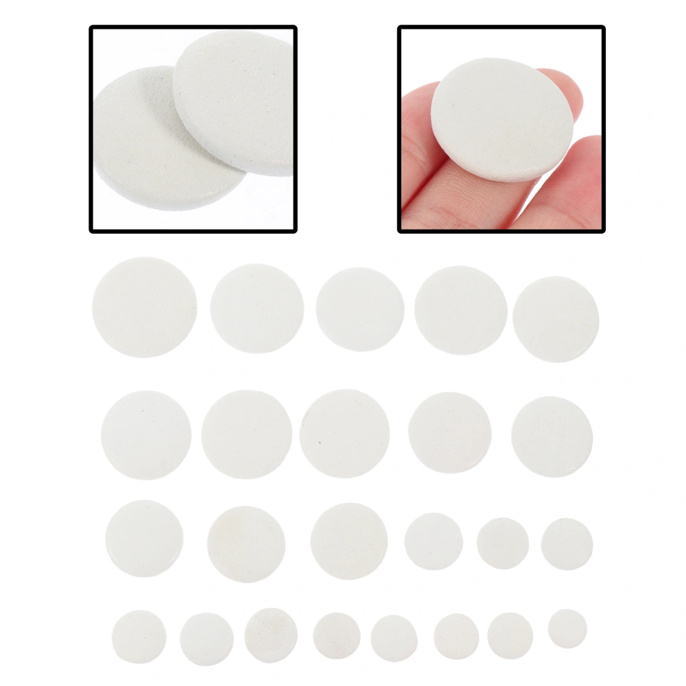 24Pcs Bassoon Pads Bassoon Sound Hole Gaskets Bassoon Accessories  (White)