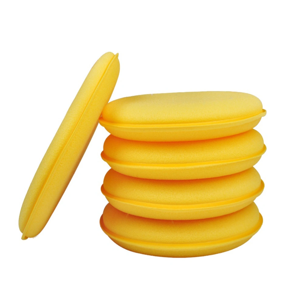 10pcs Car Wash Sponges Cleaning Scrubber Cleaning Wash Sponge Pads for Auto Multipurpose Cleaner Tool (Yellow)