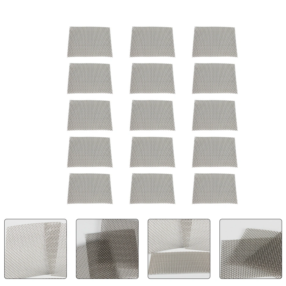 15pcs Stainless Steel Wire Mesh Pads Aquarium Water Grass Plants Fixed Nets