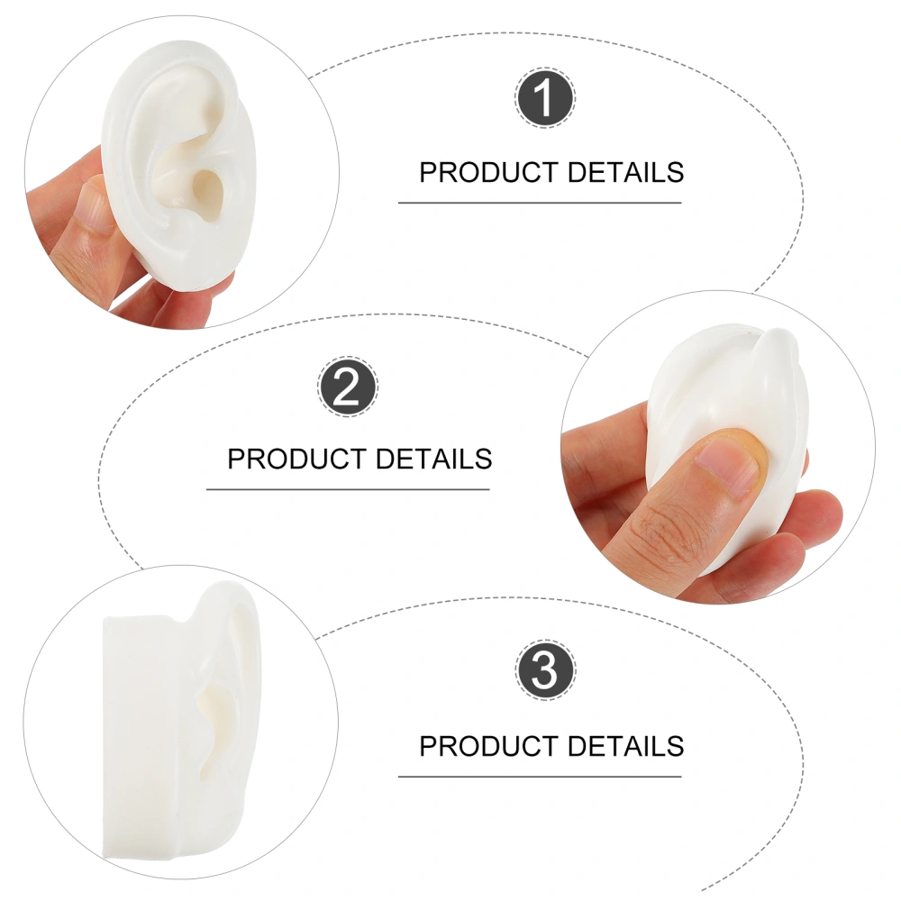 1 Pair Silicone Ear Model Reusable Simulation Human Ear Model for Shop Window Displays