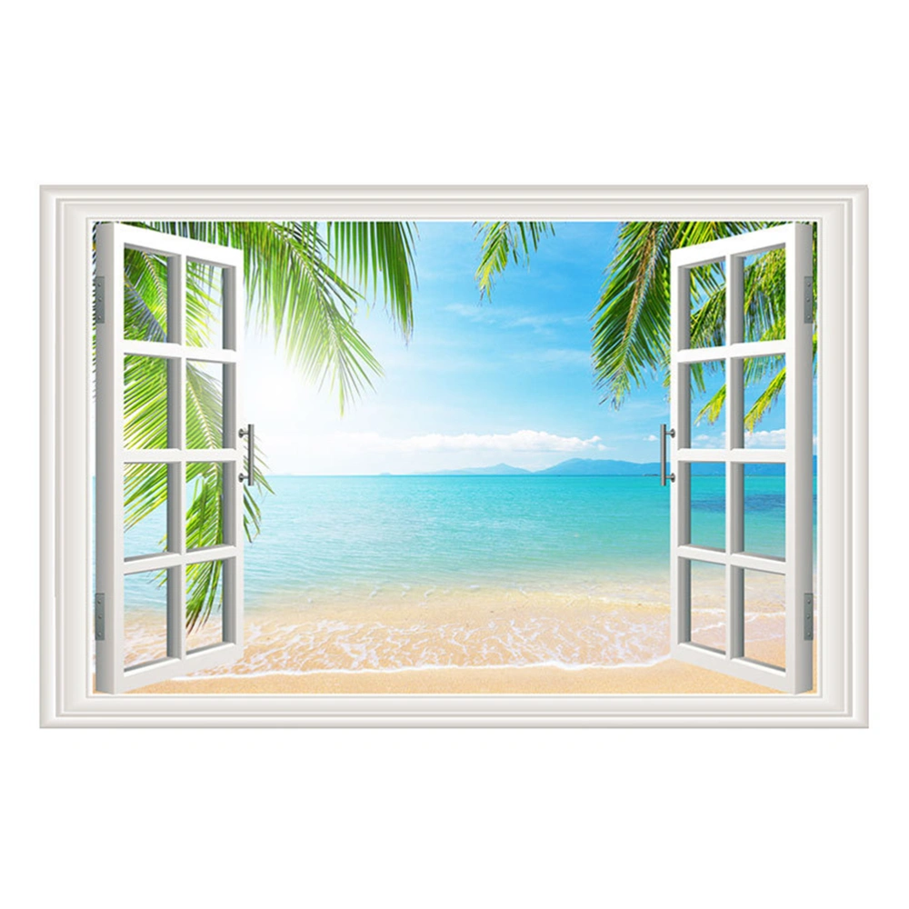 3D Fake Window Wall Sticker Simulated Window Wall Sticker Landscape Wall Sticker