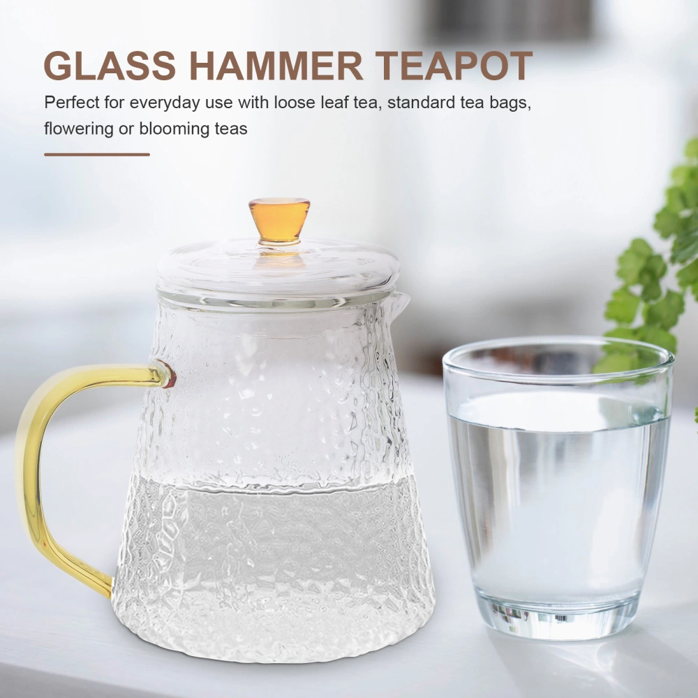 Glass Teapot Portable Tea Pot Office Transparent Tea Kettle Handheld Teapot