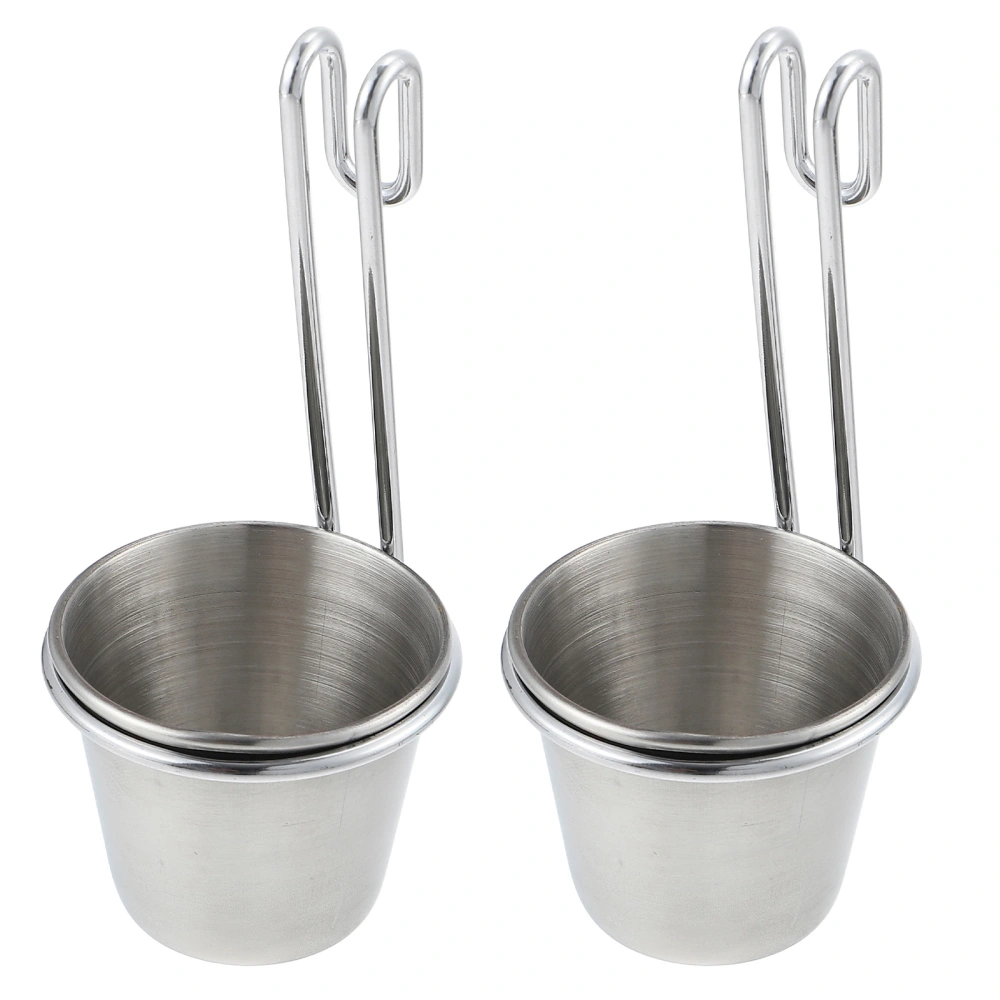 2 Pcs Stainless Steel Snack Sauce Cup Practical Condiment Sauce Cup Sauce Dipping Cup